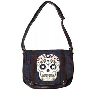 Loungefly Skull & Sparrows Denim Bag